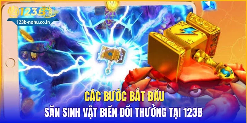 Các bước bắt đầu săn sinh vật biển đổi thưởng tại 123B