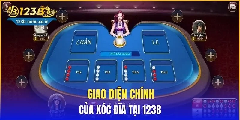 Giao diện chính của xóc đĩa tại 123B
