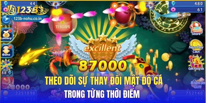 Theo dõi sự thay đổi mật độ cá trong từng thời điểm